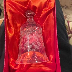 Waterford Crystal Bell with Red Accents